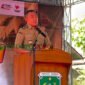 Kepala Diskoperindag Kabupaten Pasuruan, Taufikhul Ghoni saat memberikan sambutan di lokasi pasar murah Grati (Foto: Abdullah pendoposatu.id)