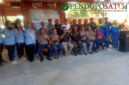 Ormas, Progib dan awak media saat foto bersama di acara RM makan Ayam Kirana di Purwosari (Foto: Abdullah pendoposatu.id)