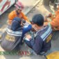 Dokes Polres Malang saat membantu petugas kelelahan menangani karhutla (bgs pendoposatu.id)