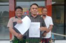 Koordinator GMB, Maryono Setyo Budi saat laporan ke Polres Kota Blitar (Foto: Nadia KK pendoposatu.id)