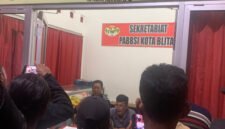 Proses penetapan Bacalon Ketua KONI Kota Blitar yang diwarnai perdebatan (Foto: Nadia KK pendoposatu.id)