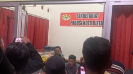 Proses penetapan Bacalon Ketua KONI Kota Blitar yang diwarnai perdebatan (Foto: Nadia KK pendoposatu.id)