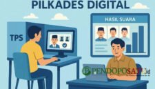 Ilustrasi Pilkades pakai program opsi E-voting (Foto: bgs pendoposatu.id)