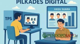 Ilustrasi Pilkades pakai program opsi E-voting (Foto: bgs pendoposatu.id)