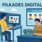 Ilustrasi Pilkades pakai program opsi E-voting (Foto: bgs pendoposatu.id)