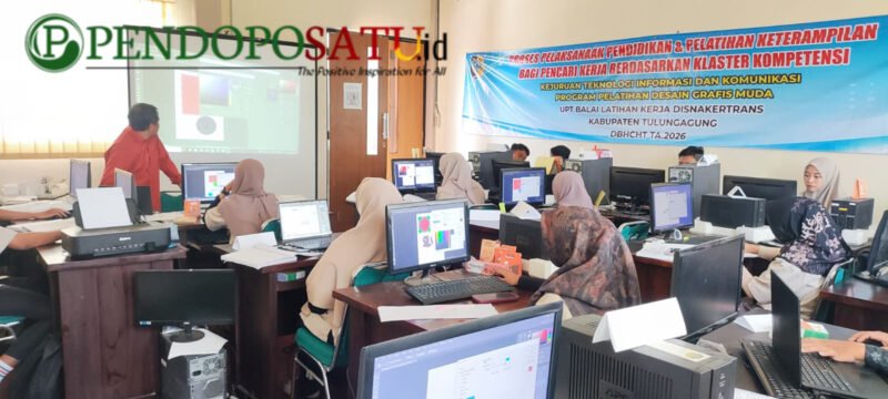 BLK Disnakertrans kabupaten Tulungagung saat melakukan pelatihan kejuruan barista dan desain grafis (Foto: Hanik pendoposatu.id)