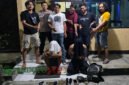 Tim gabungan Polsek Tegaldlimo dan Polresta Banyuwangi saat mengamankan dua terduga pelaku perburuan liar di TNAP (Foto: Boby pendoposatu.id)