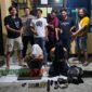 Tim gabungan Polsek Tegaldlimo dan Polresta Banyuwangi saat mengamankan dua terduga pelaku perburuan liar di TNAP (Foto: Boby pendoposatu.id)